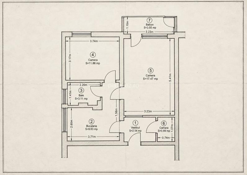 Apartament cu 2 camere decomandate, 60mp, finisat, mobilat si utilat, cu parcare, zona Gradinii Bota