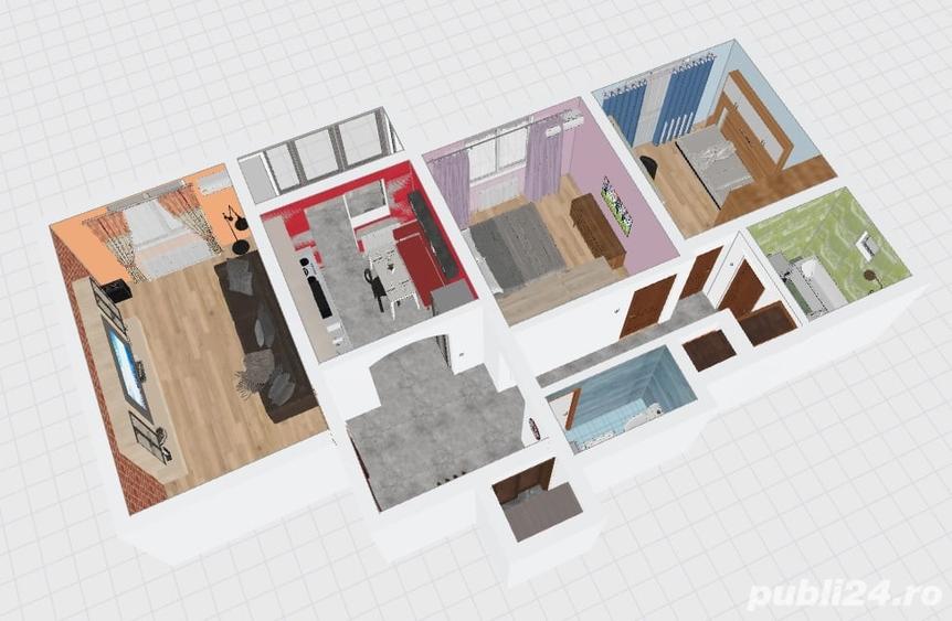 Apartament cu 3 camere decomandat în Drumul Taberei