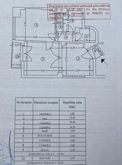 Apartament cu 2 camere decomandat în Vitan