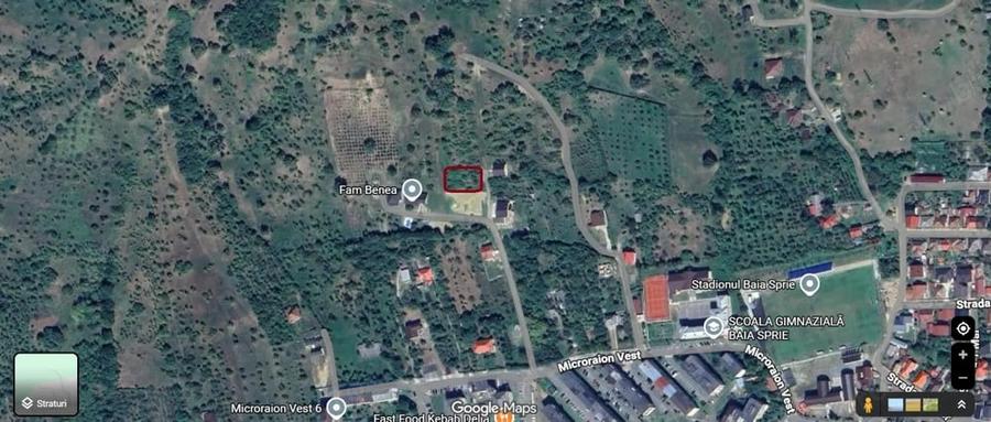 Teren de 815 mp, în Vest