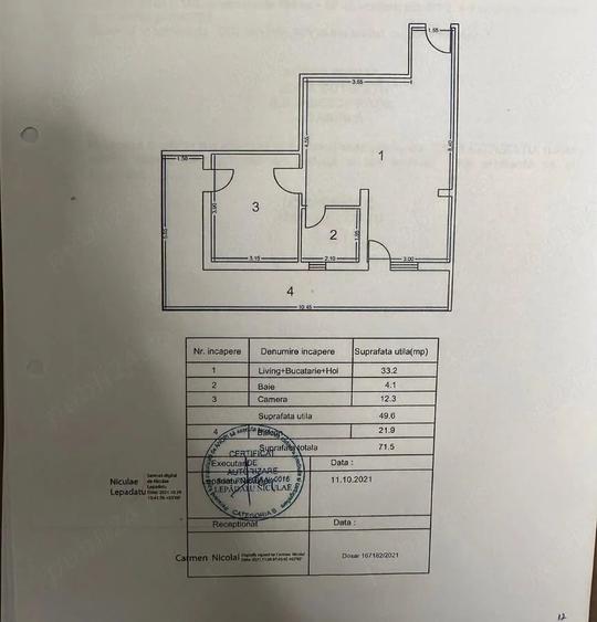 Apartament cu 2 camere semidecomandat în Central