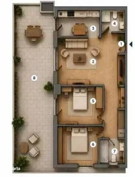 Apartament cu 3 camere în Pipera — fotografia 3