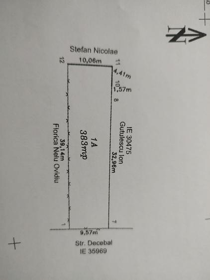 Teren de 383 mp, în Exterior Vest