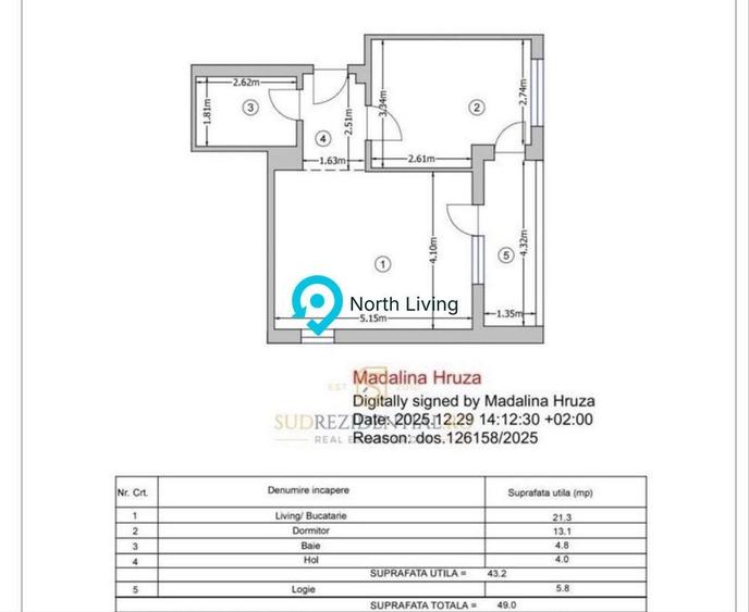 Apartament cu 2 camere semidecomandat în Metalurgiei