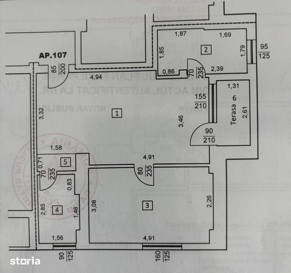 Apartament cu 2 camere în Republicii