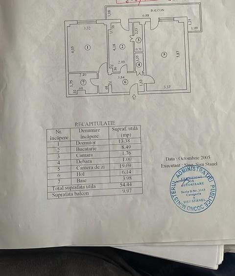 Apartament cu 2 camere decomandat în Central