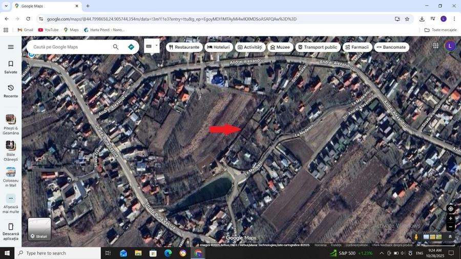 Teren Construcții intravilan de 614 mp, în Bradu