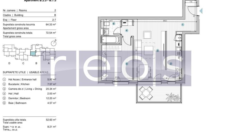 Apartament cu 2 camere în Dămăroaia
