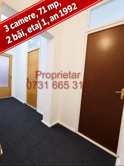 Apartament cu 3 camere semidecomandat în Tei