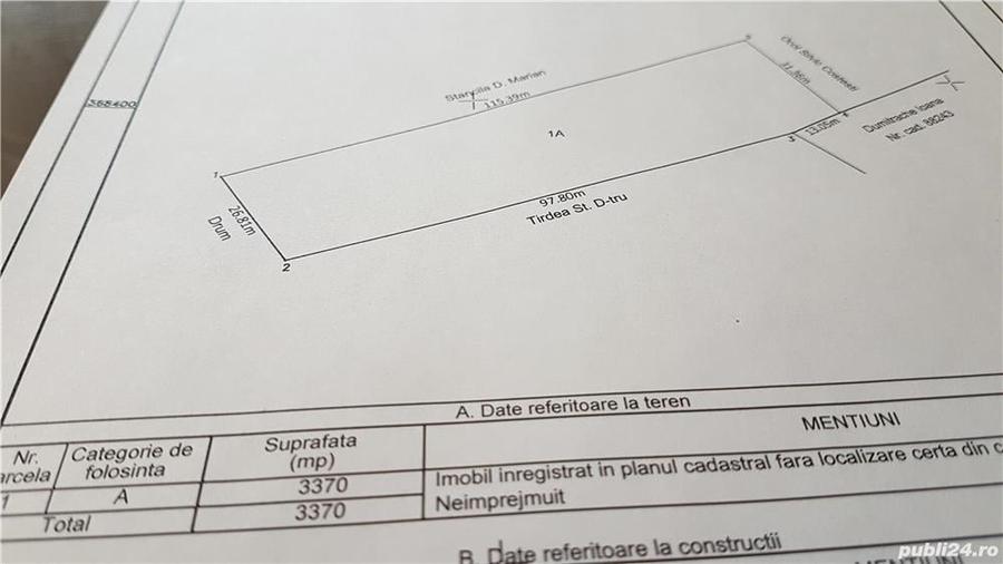 Teren de 3370 mp, în Moșoaia