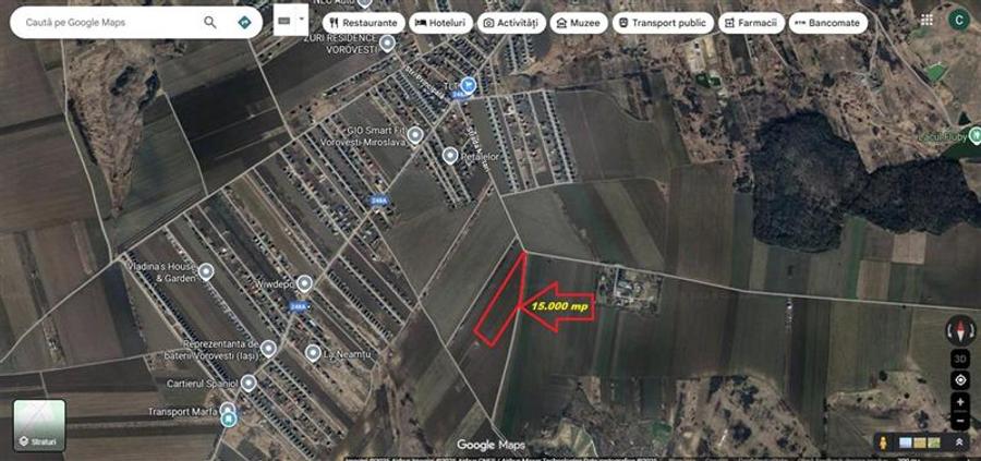 Teren intravilan de 15000 mp, în Miroslava