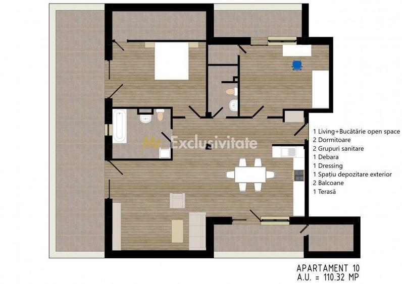 Apartament cu 2 camere în Central