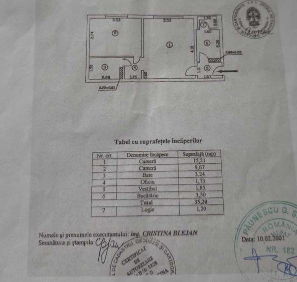 Apartament cu 2 camere semidecomandat în Berceni
