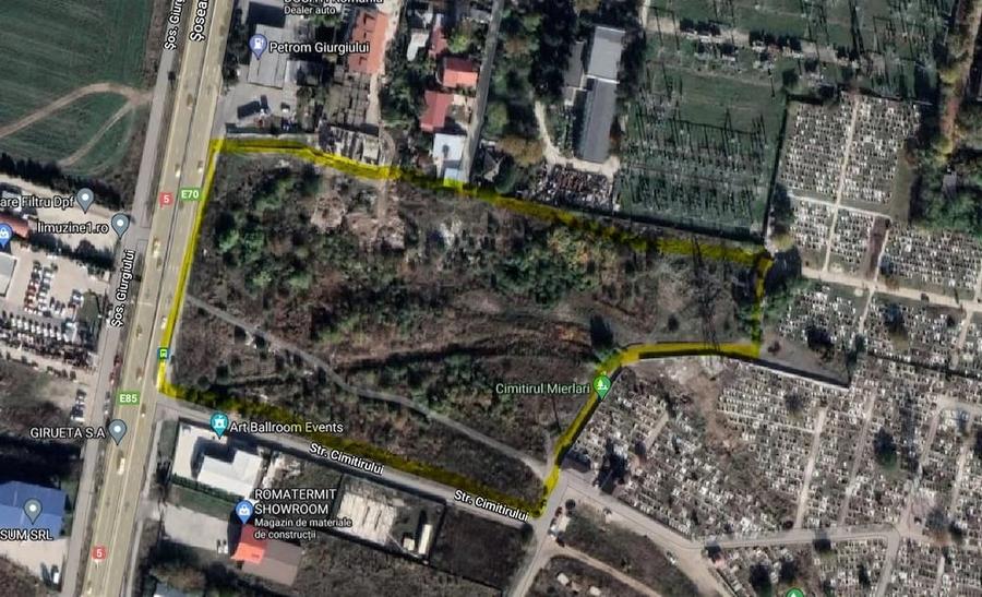 Teren de 23200 mp, în Giurgiului