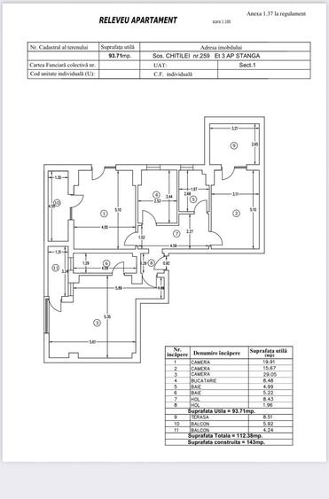 Apartament cu 2 camere semidecomandat în Central