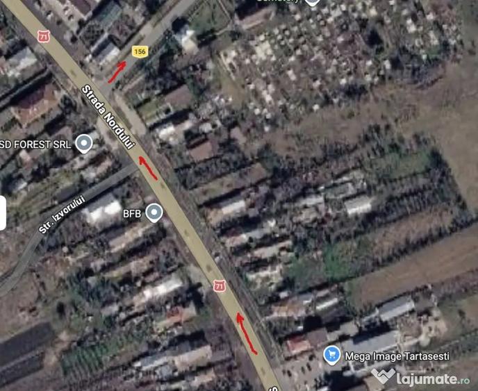 4500 mp Tartasesti Baldana intre case, asfalt, gaze si curent - 5