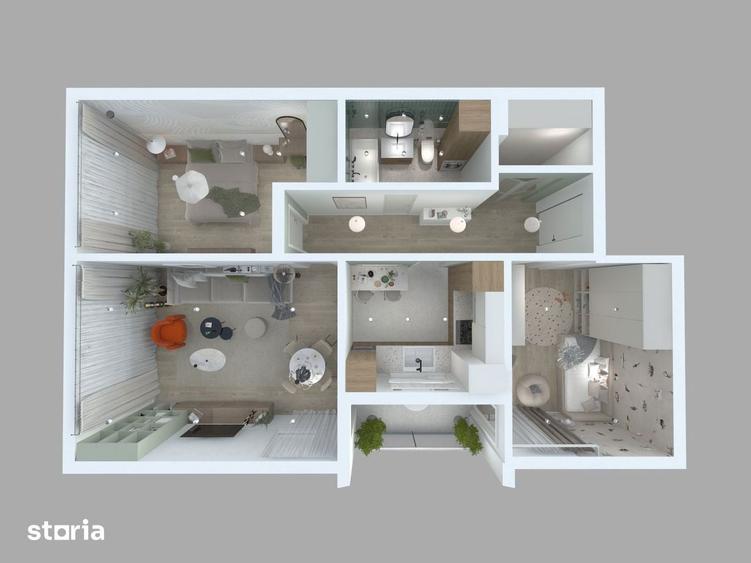 Apartament cu 3 camere în Central