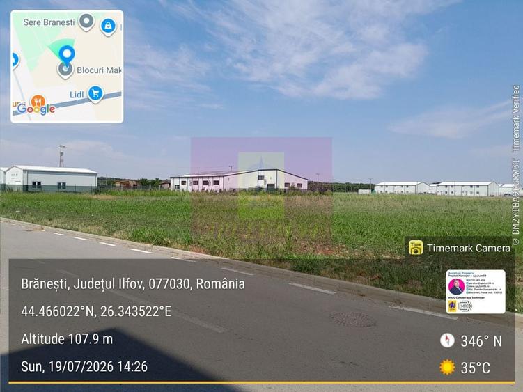Teren de 3333 mp, în Brănești
