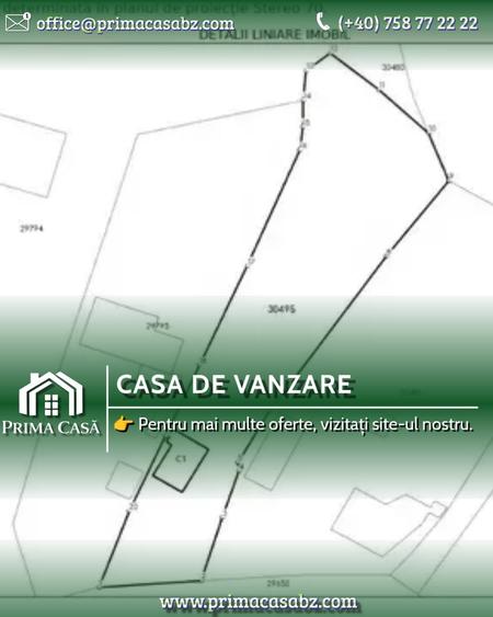 Casă cu 3 camere cu Teren 1111 Mp în Sudiți (Poșta Câlnău)