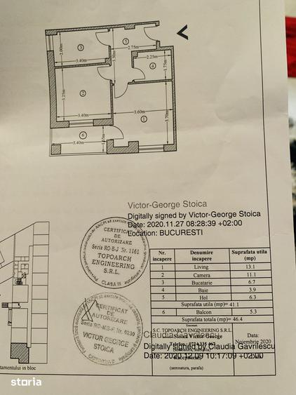 Apartament cu 2 camere decomandat în Central