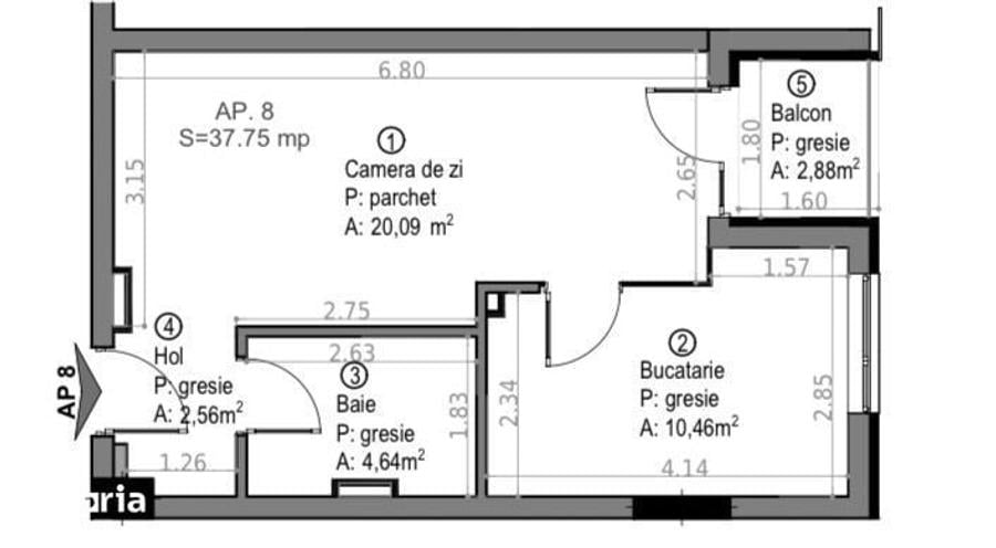 Apartament cu 2 camere în Sopor