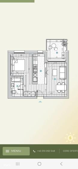 Apartament cu 2 camere în Regie