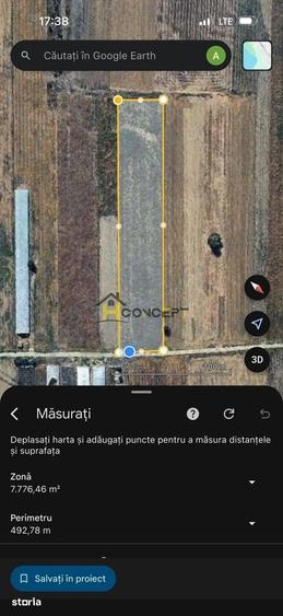 Teren de 7500 mp, în Colibași
