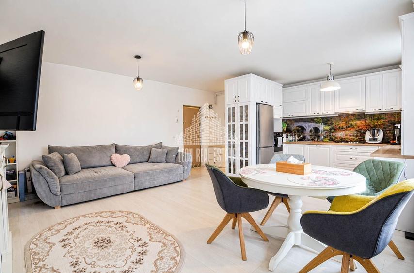 Apartament cu 3 camere semidecomandat, mobilat în Europa