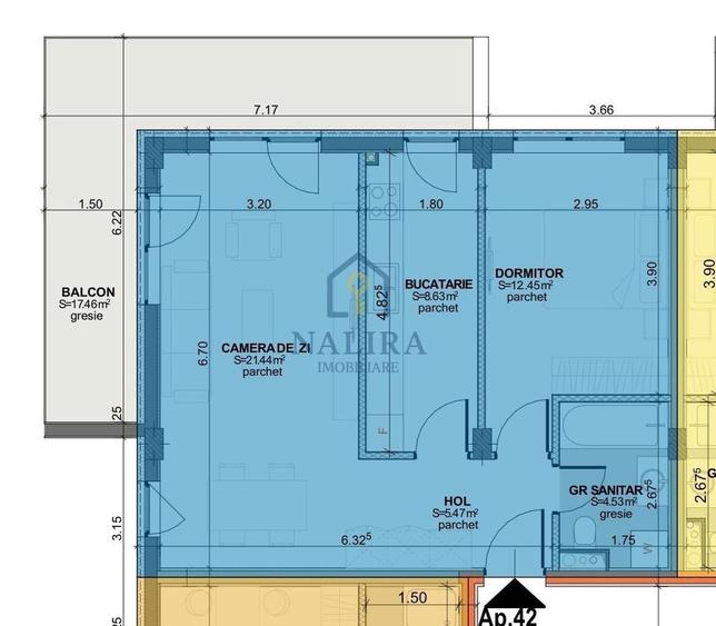 Apartament cu 2 camere în Central