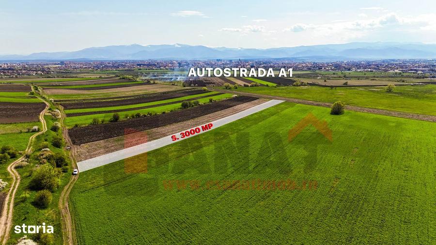Teren de 3000 mp, în Gușterița
