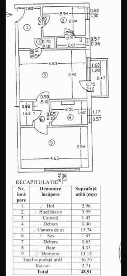 Apartament cu 2 camere semidecomandat în Tătărași