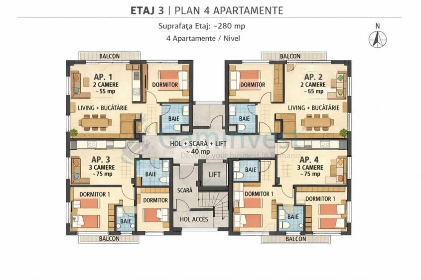 Teren Construcții intravilan de 583 mp, în Centru Civic