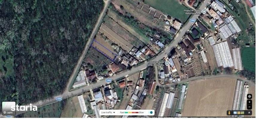 Teren de 1076 mp, în Balta Doamnei
