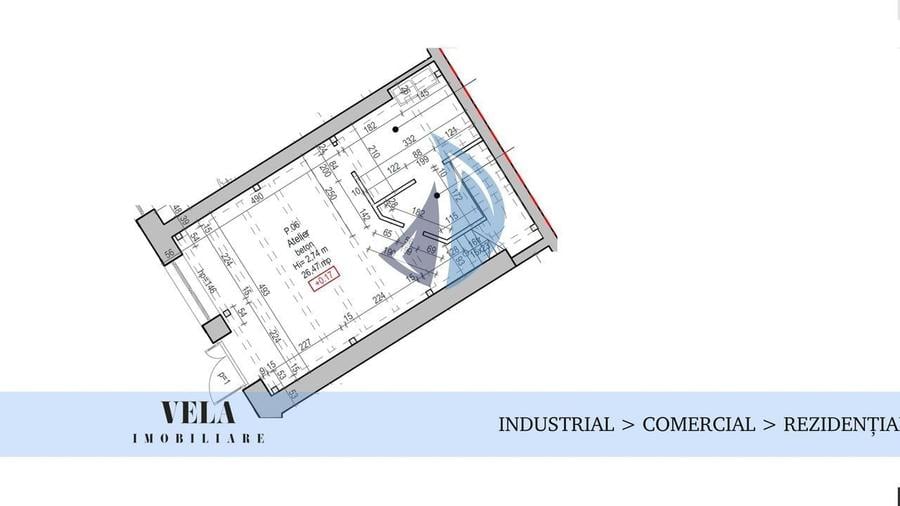Spațiu comercial, de 40 mp, în Semicentral