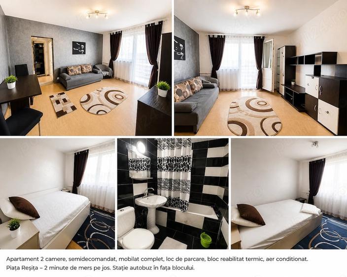 Apartament cu 2 camere semidecomandat în Central