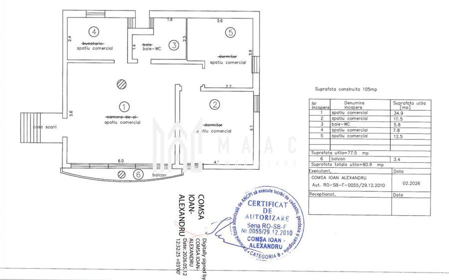 Spațiu comercial, de 81 mp, în Sub Arini