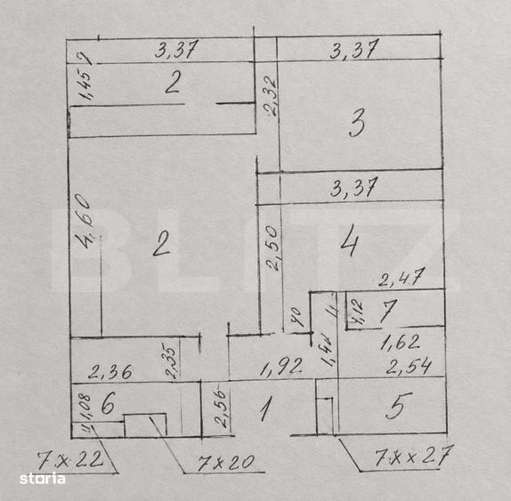 Apartament cu 3 camere în Central