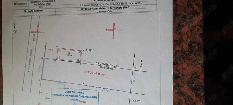 Teren de 785 mp, în Central
