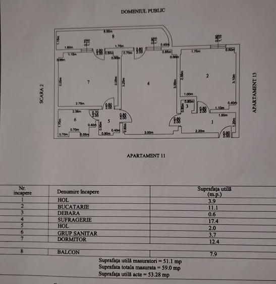 Apartament cu 2 camere semidecomandat în 5 Călărasi