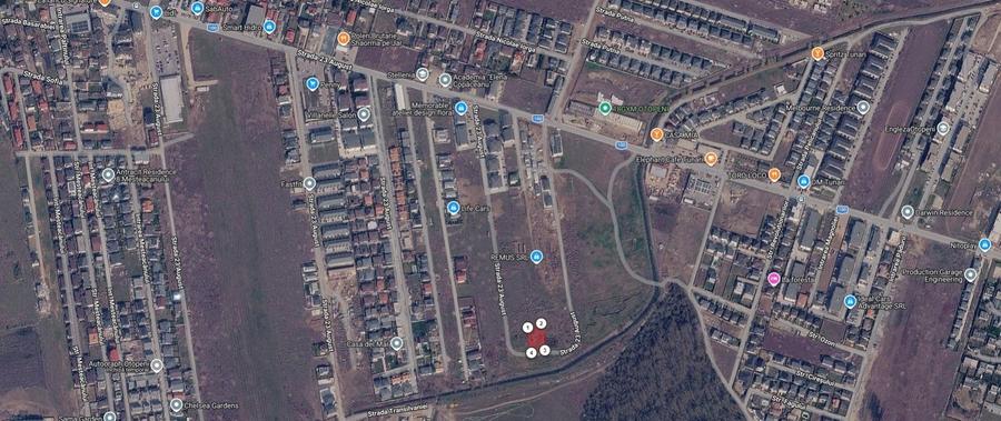 Teren intravilan de 1100 mp, în Central