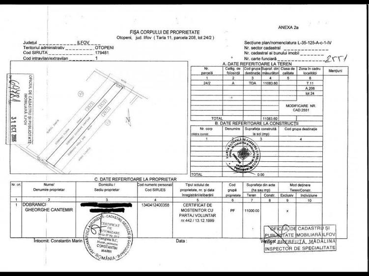 Teren vanzare Otopeni, str Panait Istrati. 1200 mp propus intravilan. zona buna - 4