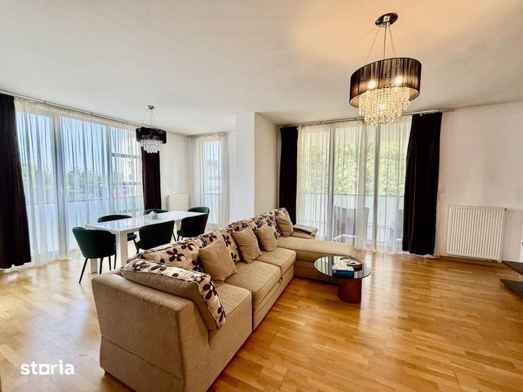 Apartament cu 3 camere, mobilat în Băneasa