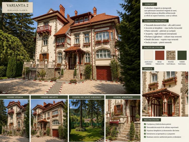 Vilă istorică de vânzare  Castel Aura Buzescu Bușteni  str. Victoriei nr. 11 - 24