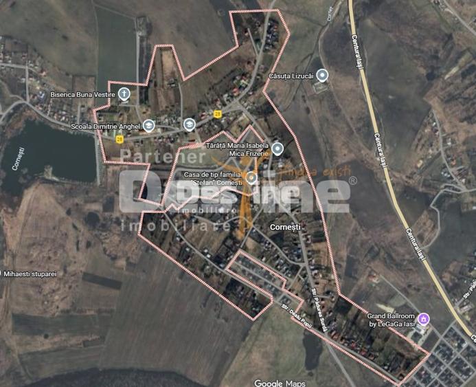 Teren Construcții extravilan de 659 mp, în Cornești