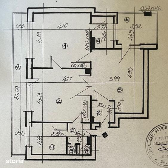 Apartament 3 camere | 70 mp utili + 16 mp balcon/logie | Metrou Unirii - 6