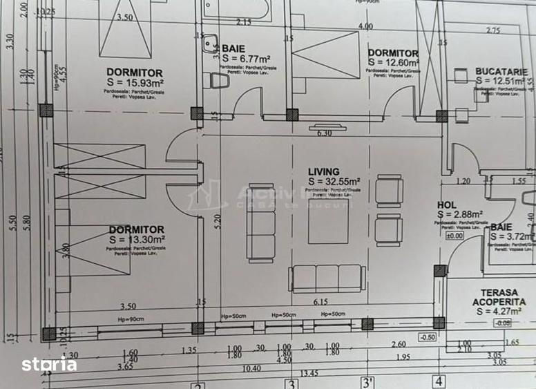 Casă cu 4 camere cu Canalizare în Central