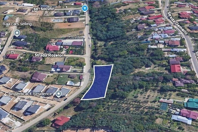 Teren Construcții intravilan de 1299 mp, în Geamăna