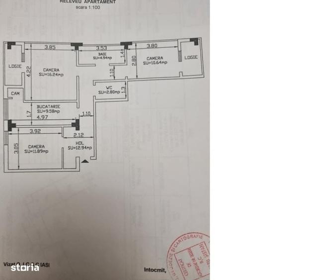 Etaj 1-Podul de Fier Intersectie-3C Decomandat-doua bai-bloc pe cadre - 15