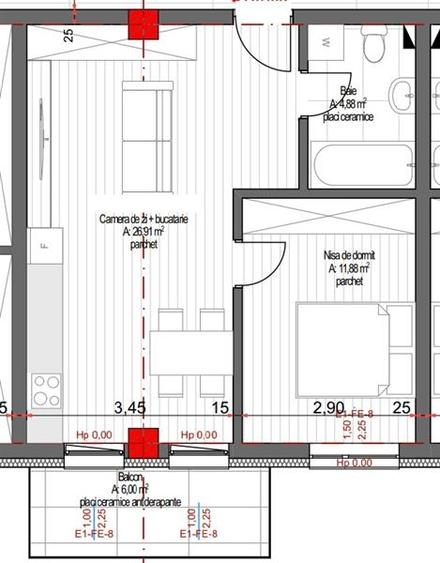 Apartament cu 2 camere circular în Zorilor — fotografia 1