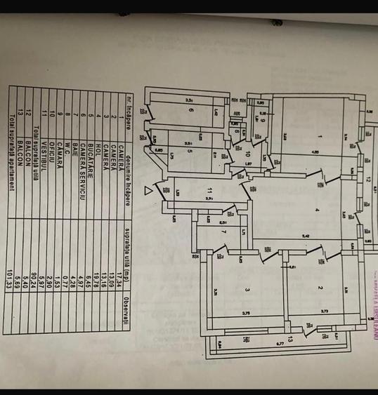 Apartament cu 3 camere circular, mobilat în Universitate